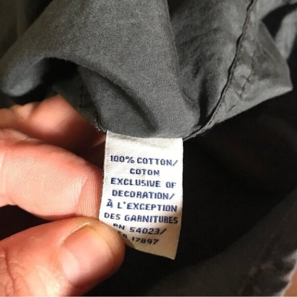 Old Navy Shirt Mens Large Gray Floral All Over Print Academia Preppy Travel Dad - Picture 7 of 14